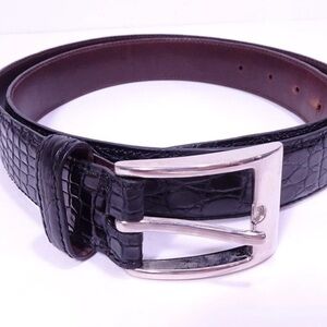 Tardini Brown Genuine Crocodile-made in Italy Men’s Leather Belt size 36